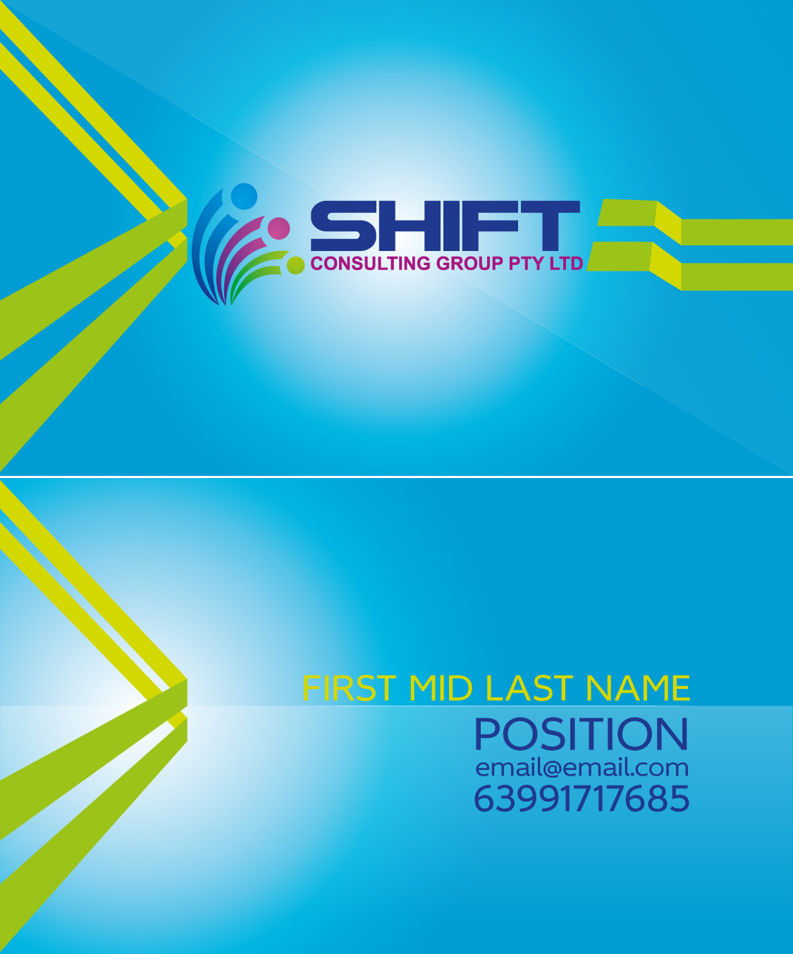 Diseño de Tarjeta de Presentación por Paolo Ibayan para Shift Consulting Group Pty Ltd | Diseño #2040508
