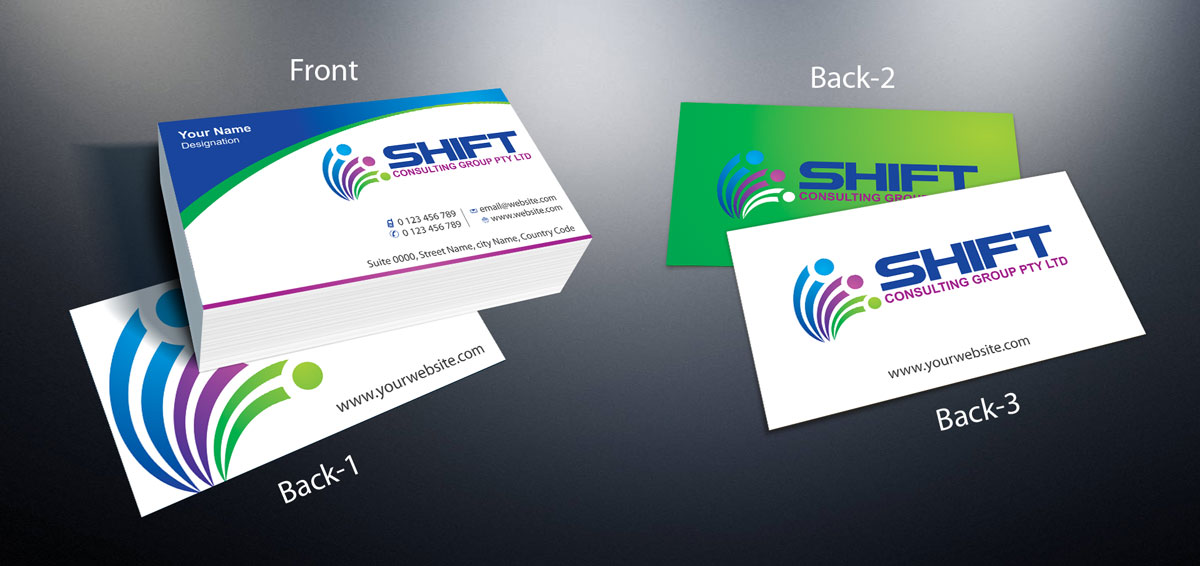 Business Card Design by theblueart for Shift Consulting Group Pty Ltd | Design #2037486