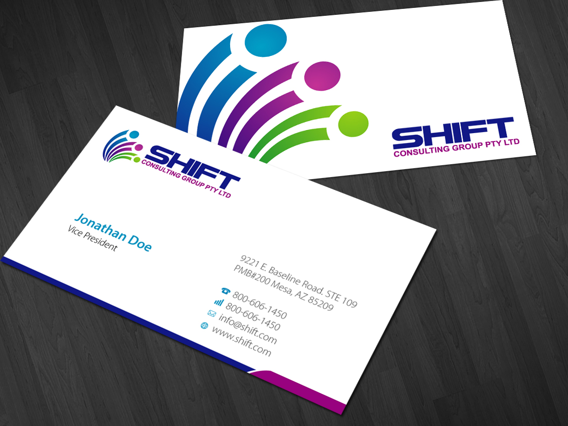 Design de Carte de Visite par Nila pour Shift Consulting Group Pty Ltd | Design #2043962