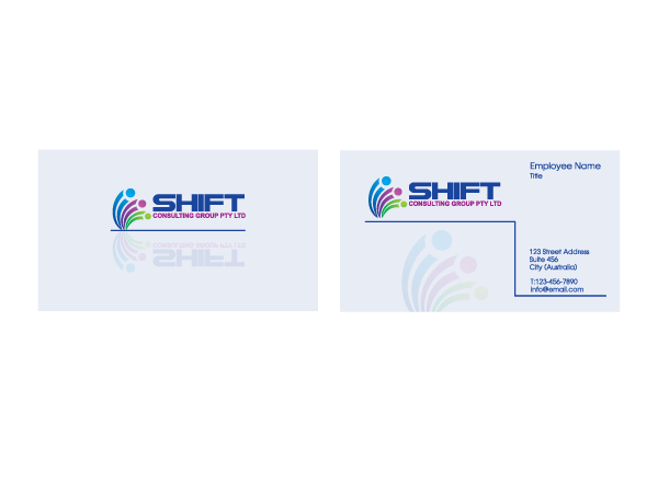 Business Card Design by marty1950 for Shift Consulting Group Pty Ltd | Design #2045950