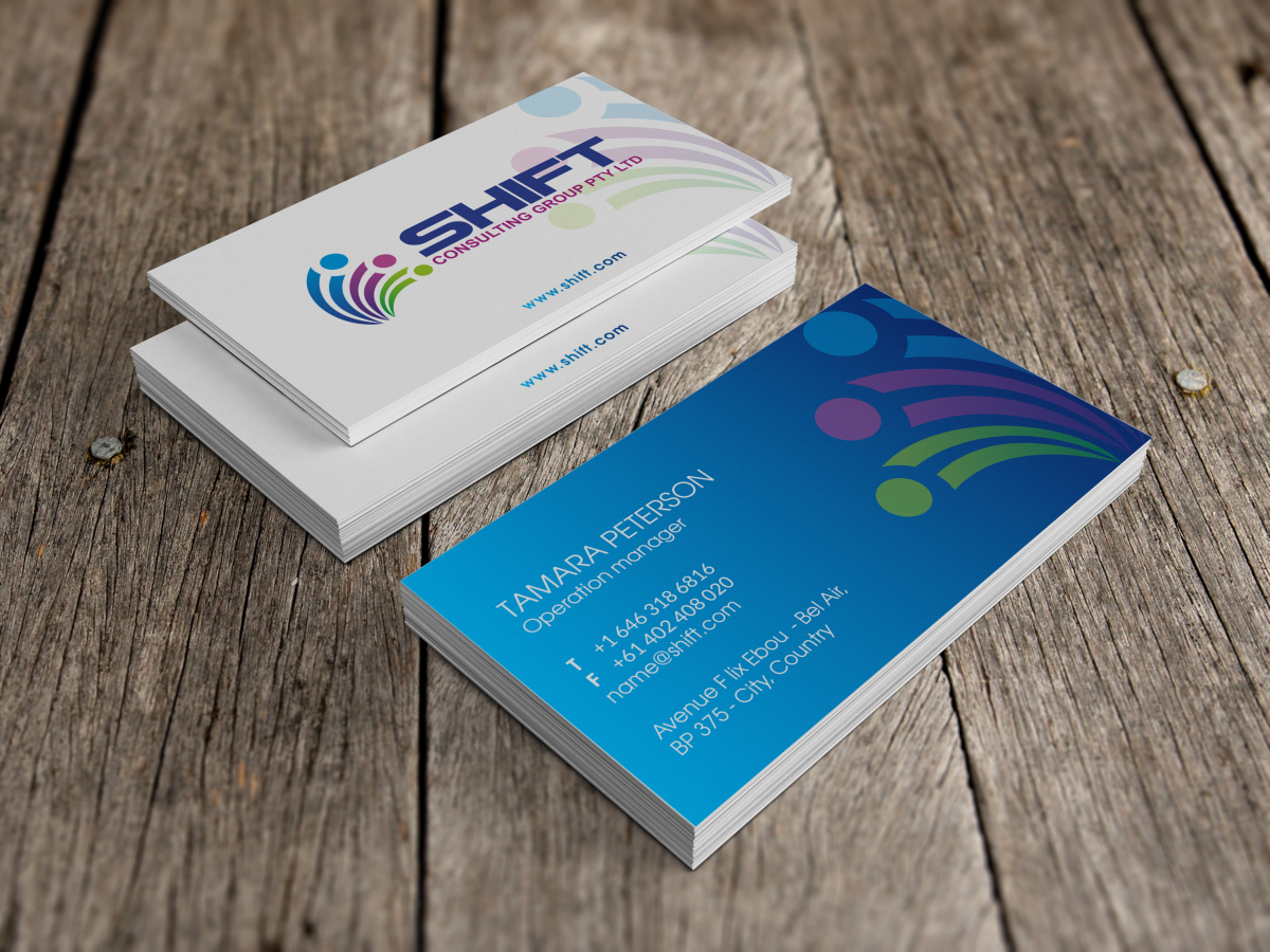Business Card Design by HYPdesign for Shift Consulting Group Pty Ltd | Design #2042631