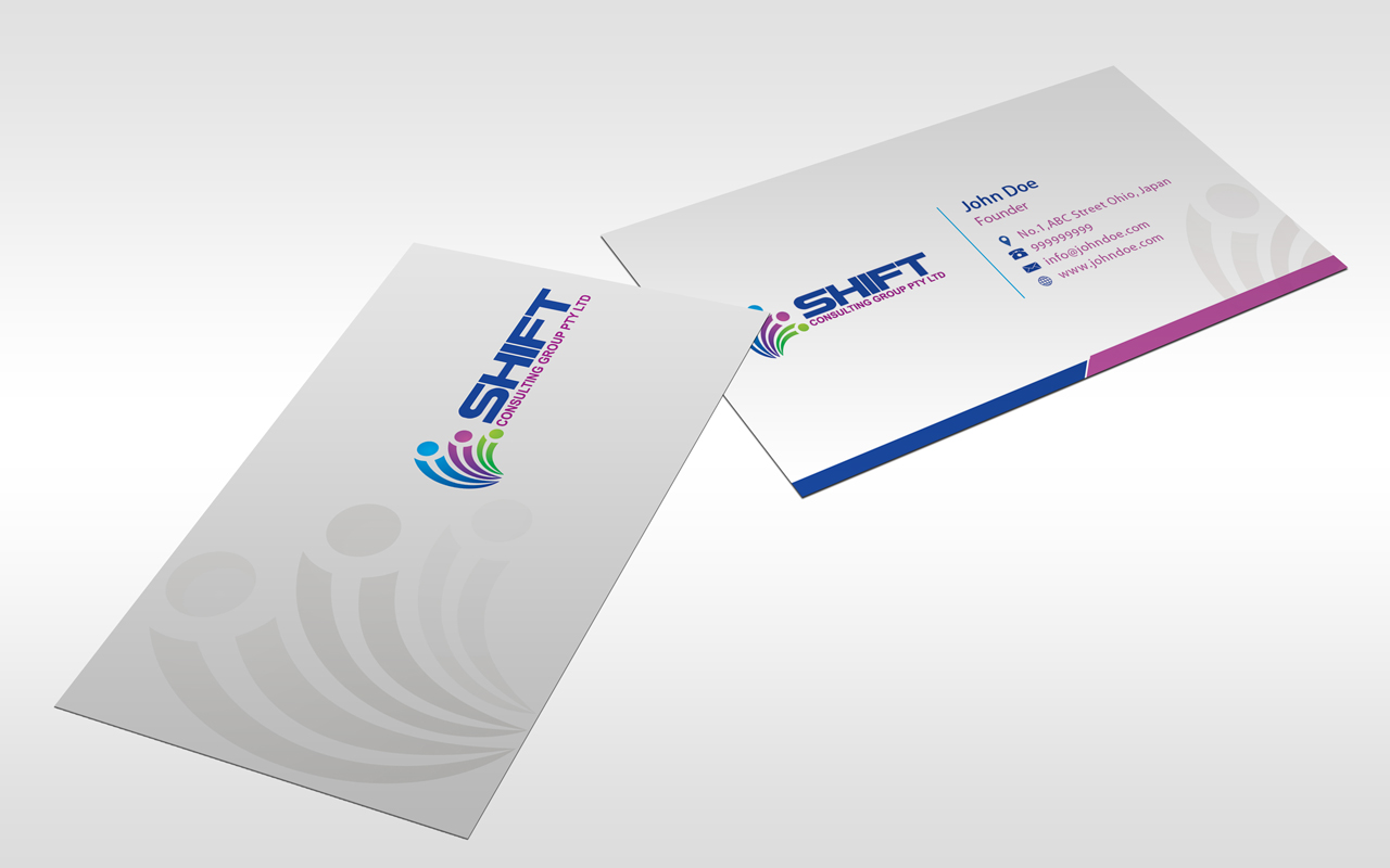 Business Card Design by MohamedZa for Shift Consulting Group Pty Ltd | Design #2037133