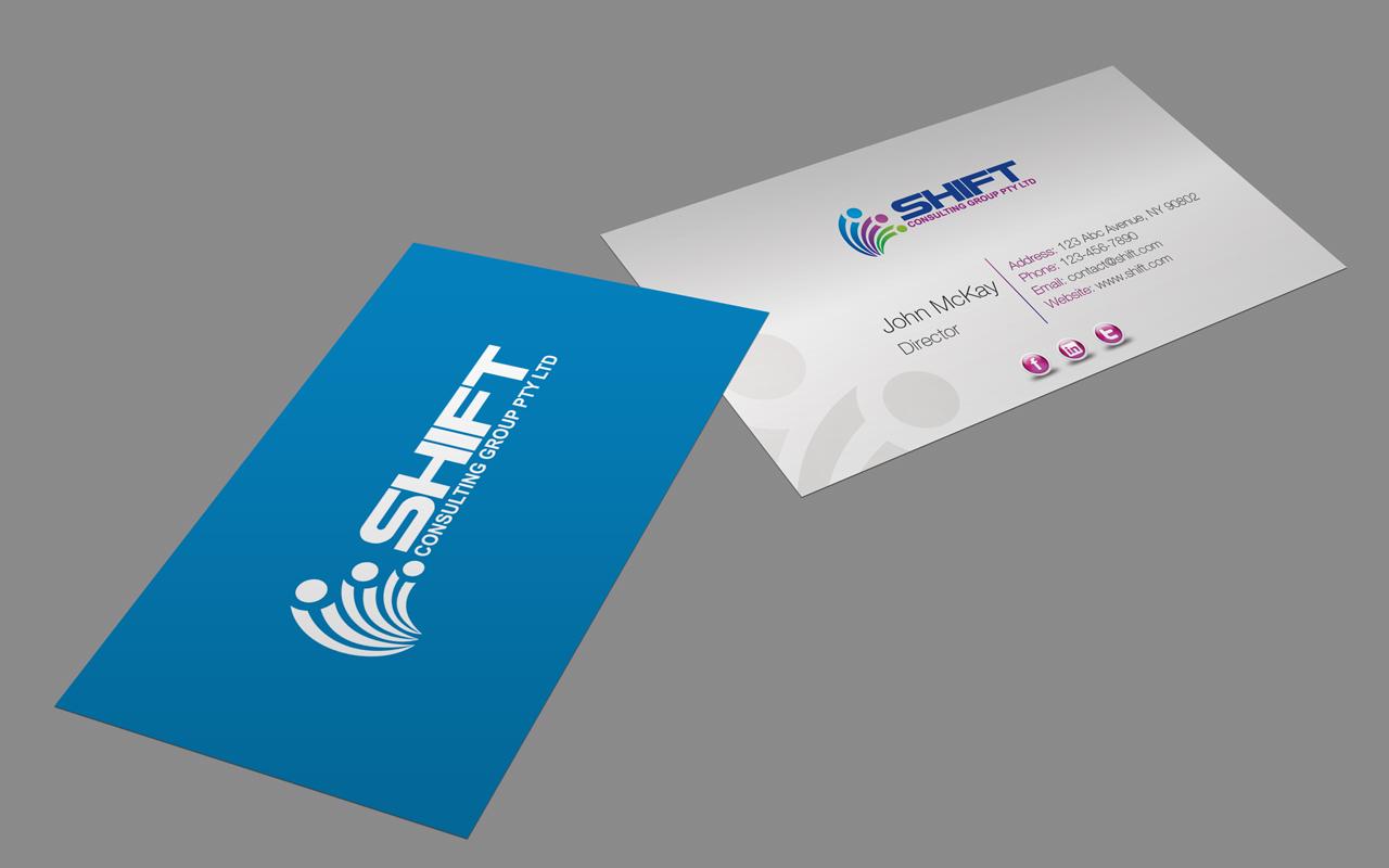 Business Card Design by MohamedZa for Shift Consulting Group Pty Ltd | Design #2037140