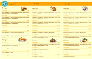 Menu Design by Parul for CA PHE HOLDINGS PTY LTD | Design: #2060720
