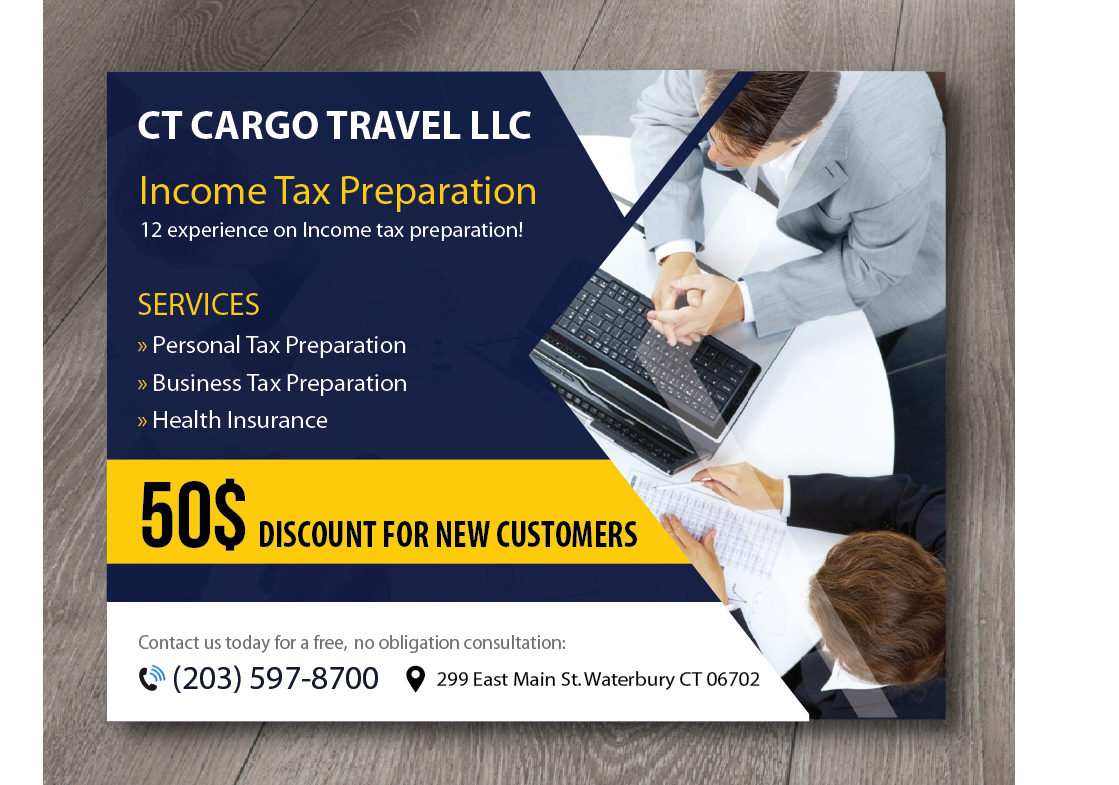 Postcard Design by alex989 for CT CARGO TRAVEL LLC | Design #9286182