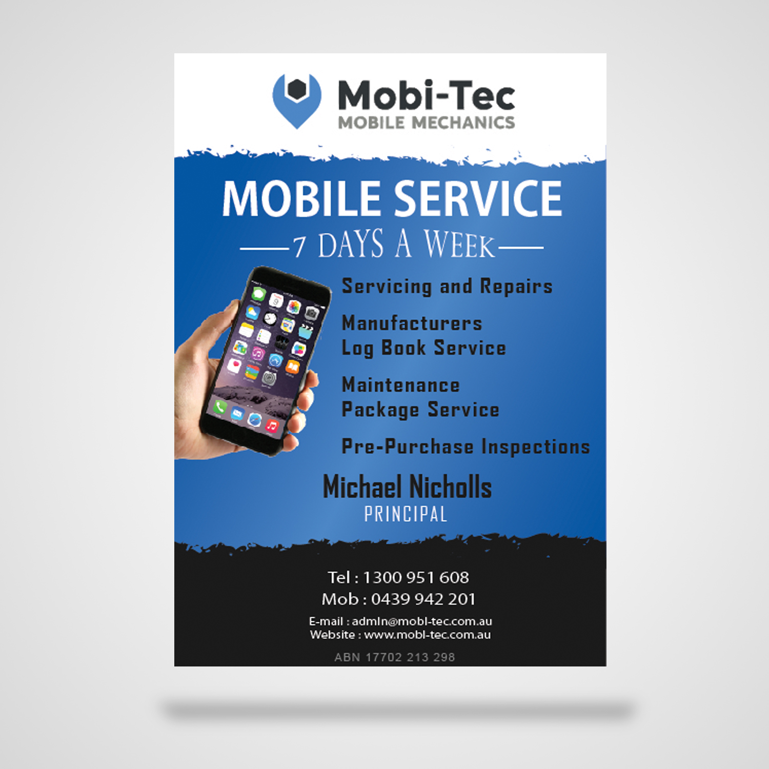 Flyer Design by itsonlyindro for Mobi-Tec Automotive Service Centre | Design #13303308