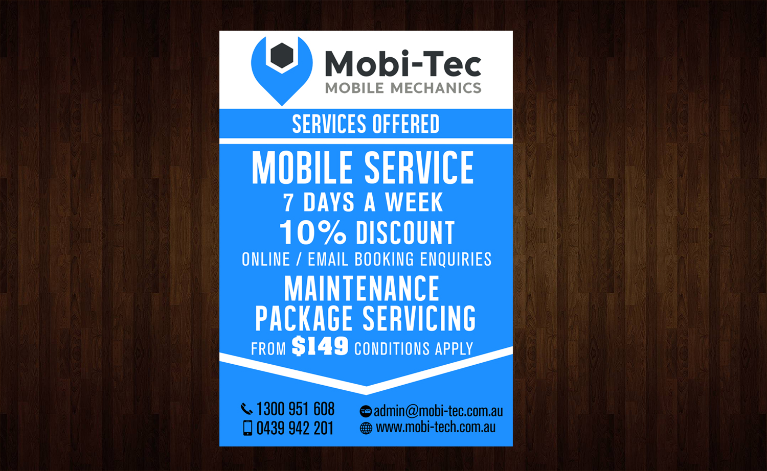 Flyer Design by Black Machine Grafx for Mobi-Tec Automotive Service Centre | Design #13306268