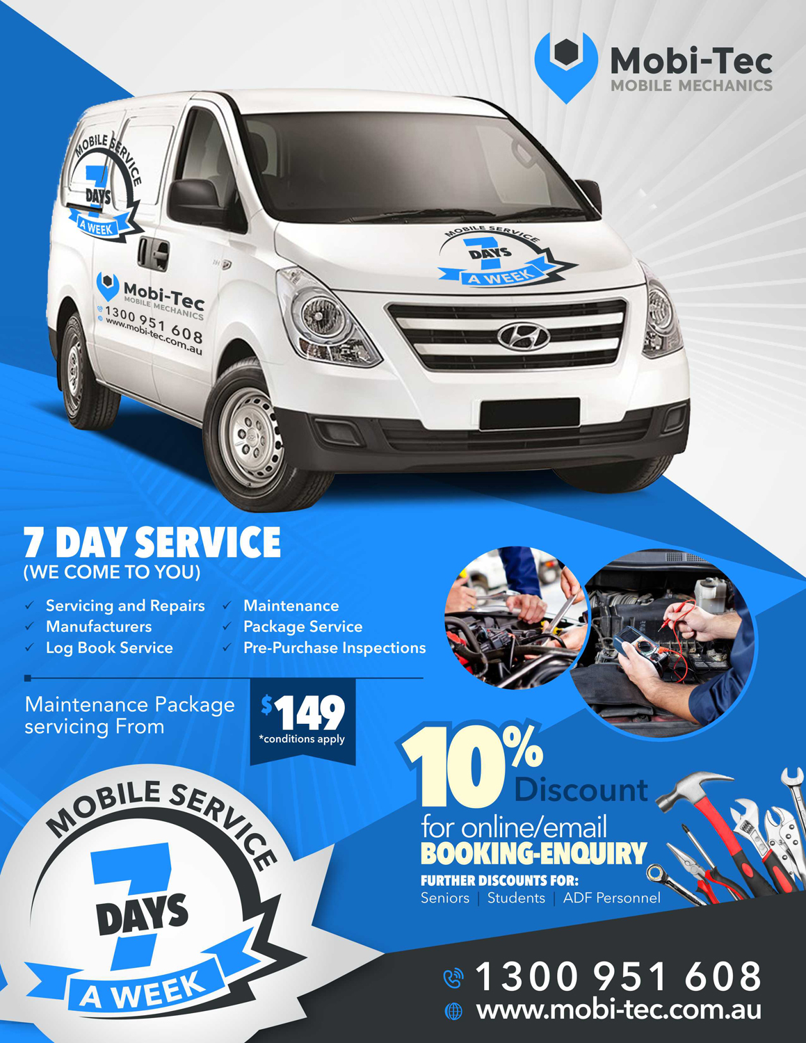 Flyer-Design von Marketing Wings für Mobi-Tec Automotive Service Centre | Design #13324211