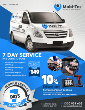 Flyer Design by Marketing Wings for Mobi-Tec Automotive Service Centre | Design: #13366137