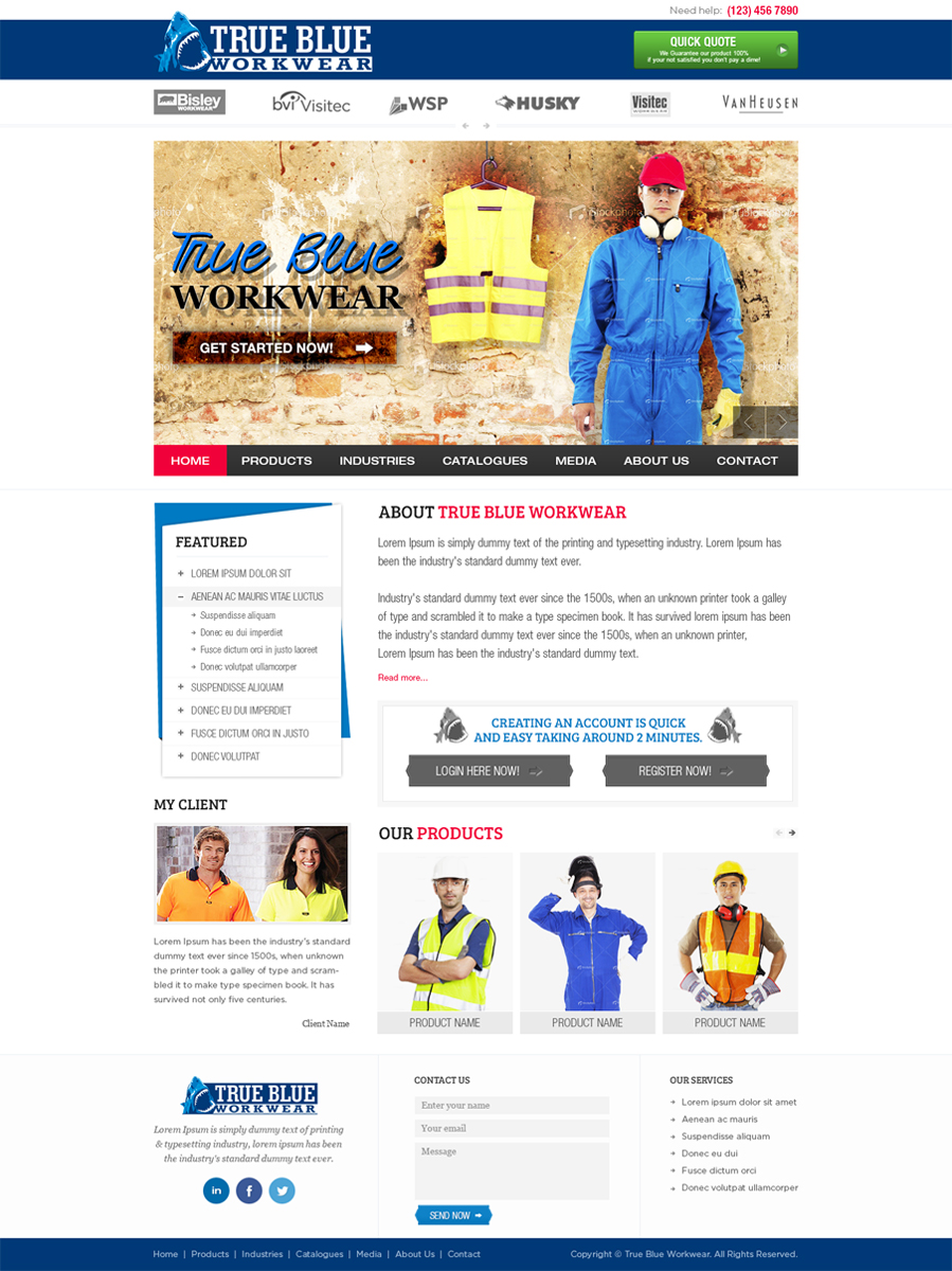 Web Design par Mayank Patel pour THE PURELY TRUE BLUE GROUP PTY LTD | Design #2076368