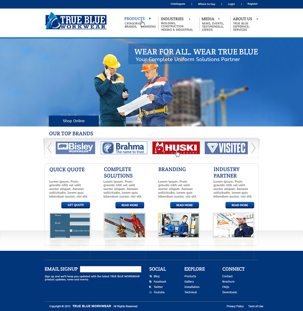Web-Design von ctbors für THE PURELY TRUE BLUE GROUP PTY LTD | Design #2056914
