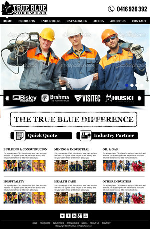 Diseño Web por jeckx2 para THE PURELY TRUE BLUE GROUP PTY LTD | Diseño: #2080777