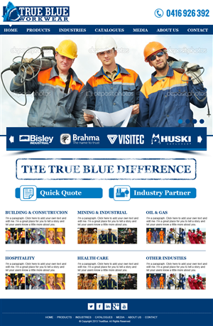 Diseño Web por jeckx2 para THE PURELY TRUE BLUE GROUP PTY LTD | Diseño: #2080780