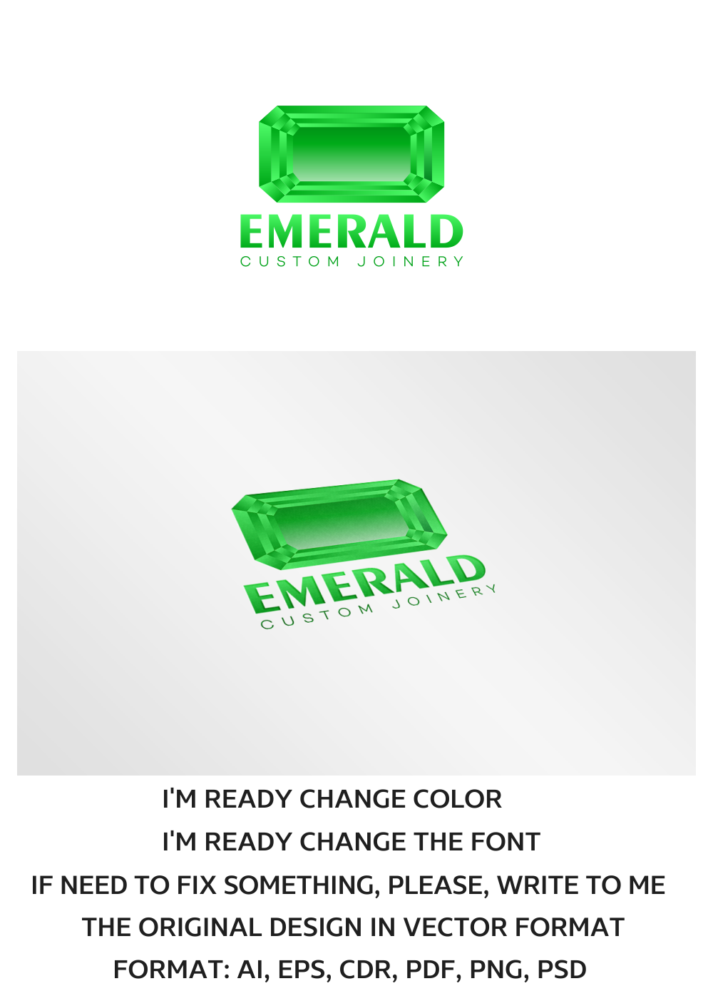 Logo Design by artsterdam for EMERALD CUSTOM JOINERY | Design #9301858