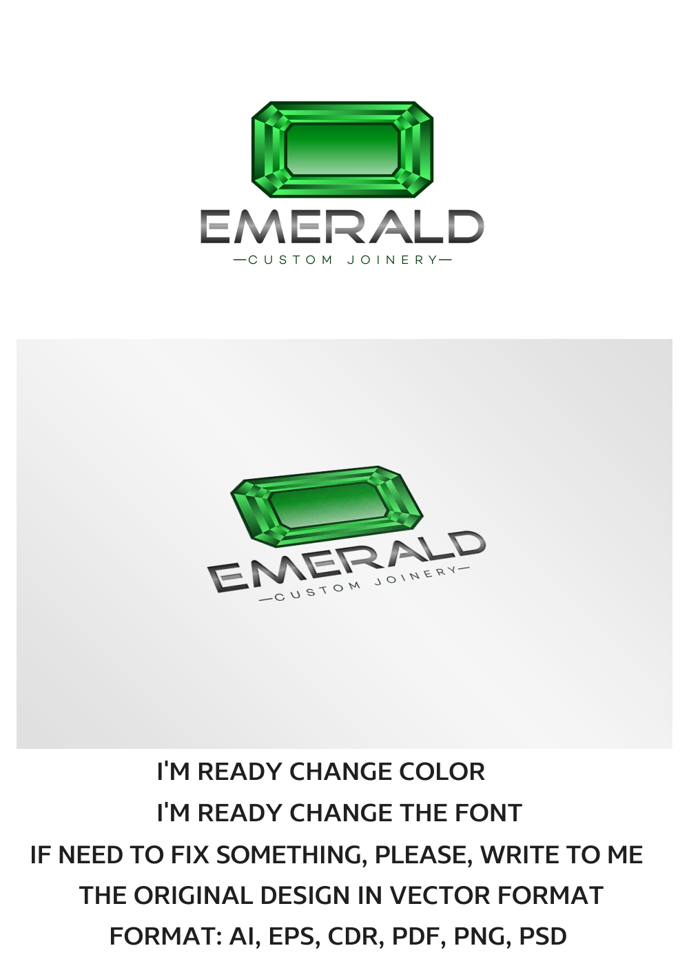 Logo Design by artsterdam for EMERALD CUSTOM JOINERY | Design #9313915