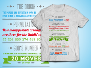 Rubik's Cube Inspired Tshirts for a Rubik cube and puzzles club and store | Diseño de Camiseta por Tomi and Edó