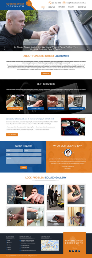 Web Design by Creative Design for Expert Locksmiths | Design: #14853523