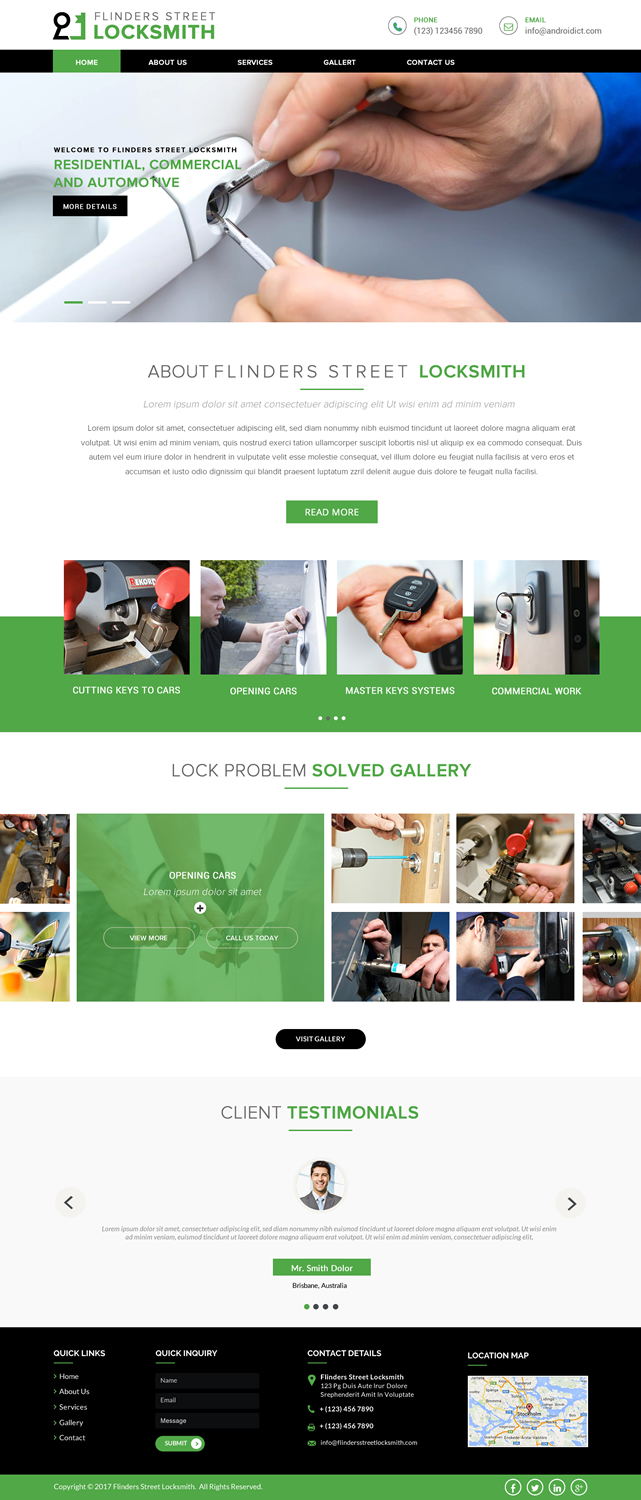 Diseño Web por Shayona para Expert Locksmiths | Diseño #14860704