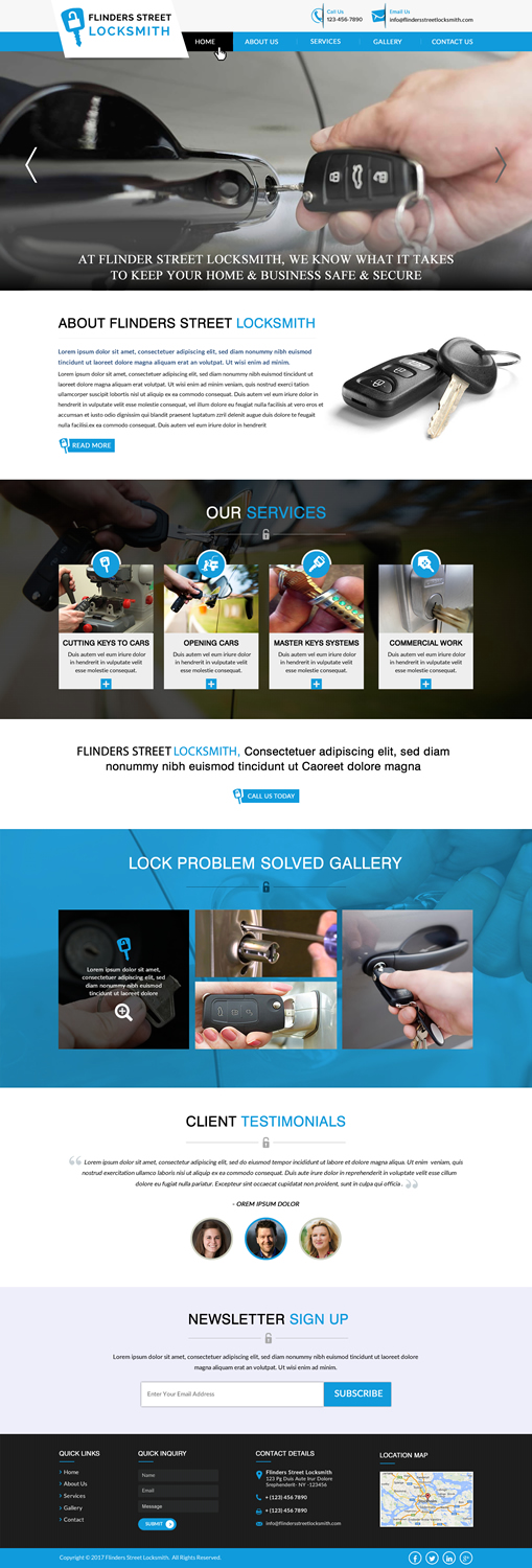 Web Design by Shayona for Expert Locksmiths | Design #14870179