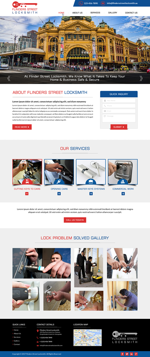 Diseño Web por Shayona para Expert Locksmiths | Diseño #14870201