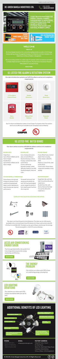Email Marketing Design by RupalTechno for Re-Green Bangla Industries Ltd | Design #9358249