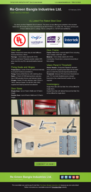 Email Marketing Design by BuntarBG for Re-Green Bangla Industries Ltd | Design: #10175091