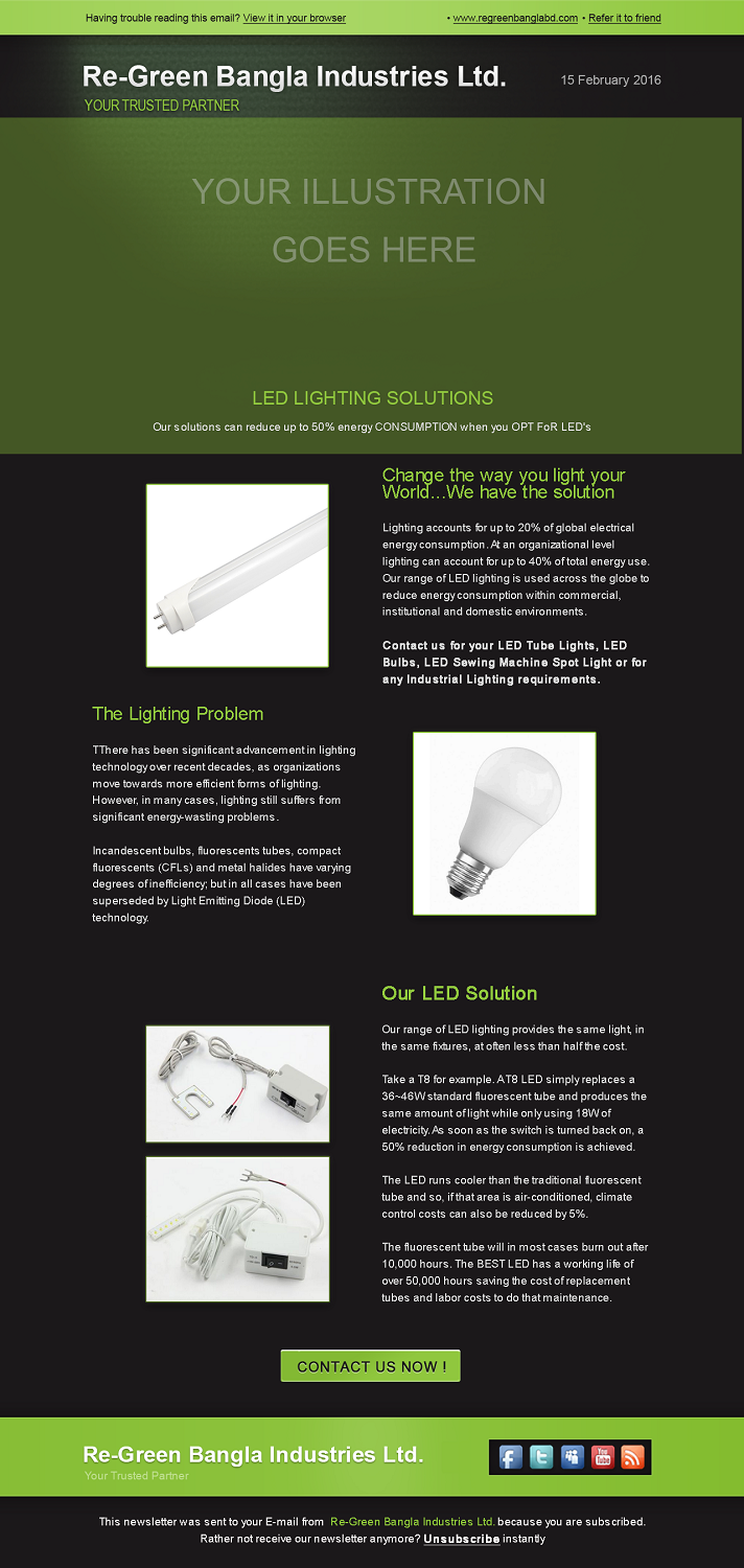 Email Marketing Design by BuntarBG for Re-Green Bangla Industries Ltd | Design #10175415