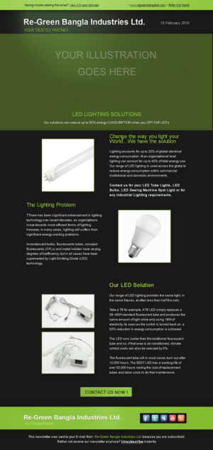 Email Marketing Design by BuntarBG for Re-Green Bangla Industries Ltd | Design: #10175415