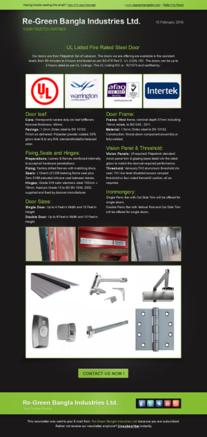 Email Marketing Design by BuntarBG for Re-Green Bangla Industries Ltd | Design: #9833115