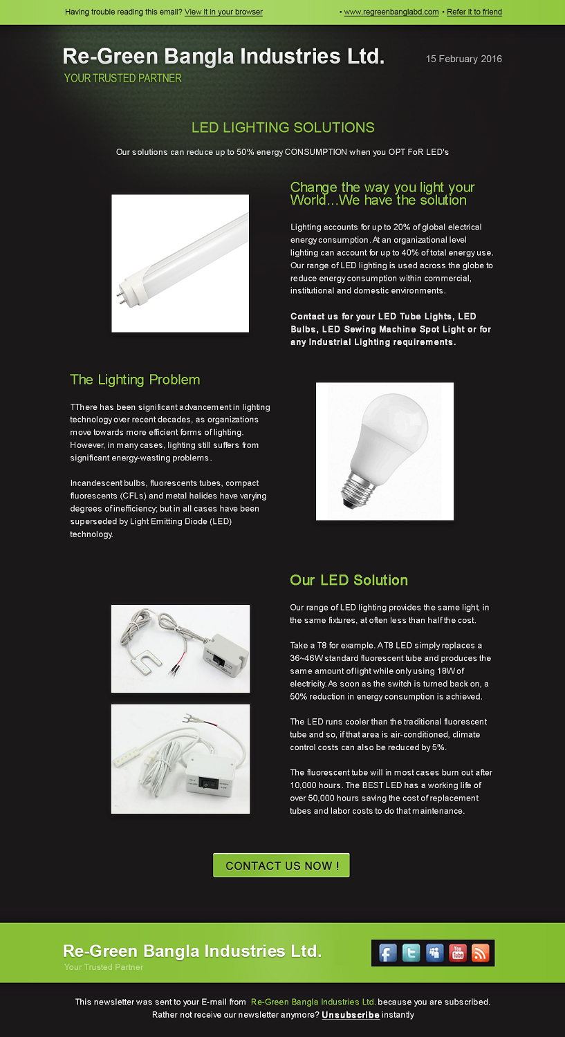 Email Marketing Design by BuntarBG for Re-Green Bangla Industries Ltd | Design #9833117