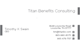 Business Card Design by mush for Titan Benefits | Design: #9360460