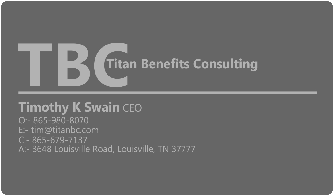 Business Card Design by matoshreedesign for Titan Benefits | Design #9358516