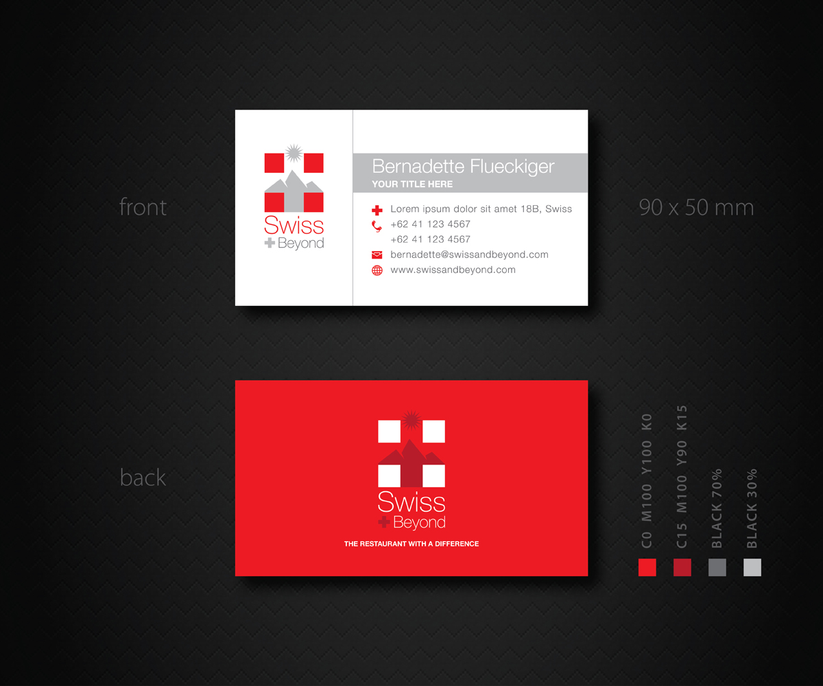 Business Card Design by kianoke for Swiss & Beyond | Design #2060138
