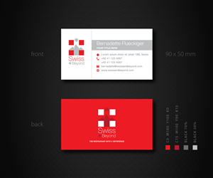 Business Card Design by kianoke for Swiss & Beyond | Design #2060138
