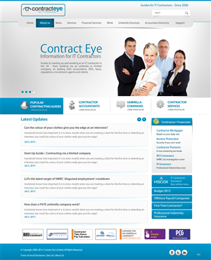 Wordpress Design by pb for Contract Eye Limited | Design: #2051748
