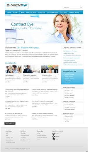 Wordpress Design by pb for Contract Eye Limited | Design: #2051760