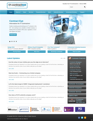 Wordpress Design by pb for Contract Eye Limited | Design: #2051762