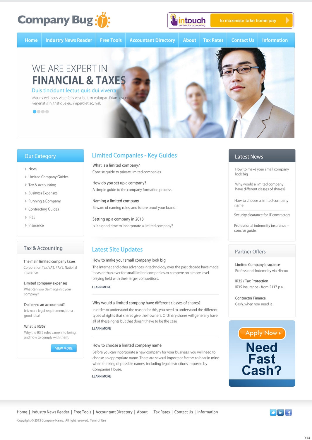 Wordpress Design by pb for Contract Eye Limited | Design #2061852