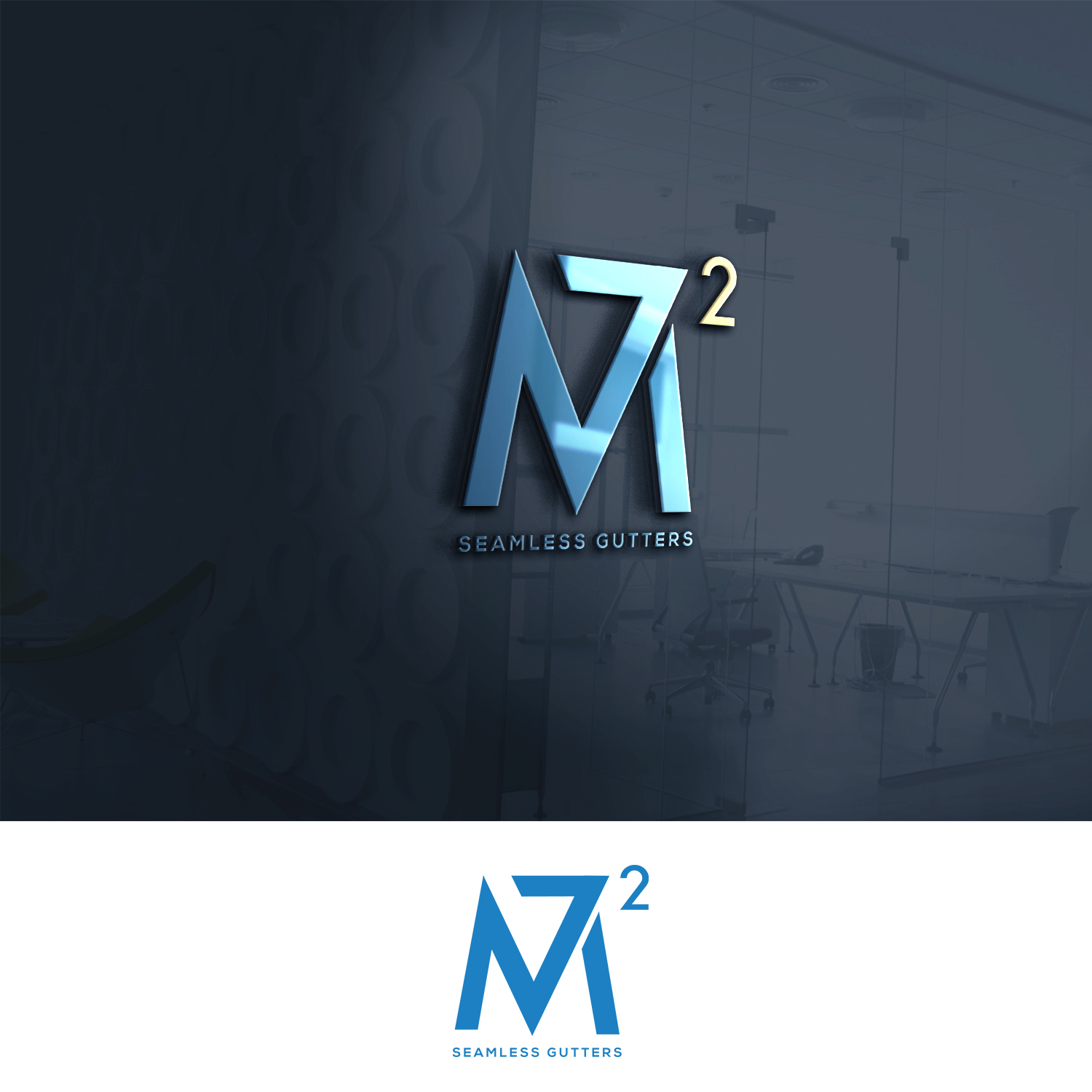 Logo Design by Sathyakumar.G for JM2 Seamless Gutters | Design #9322886