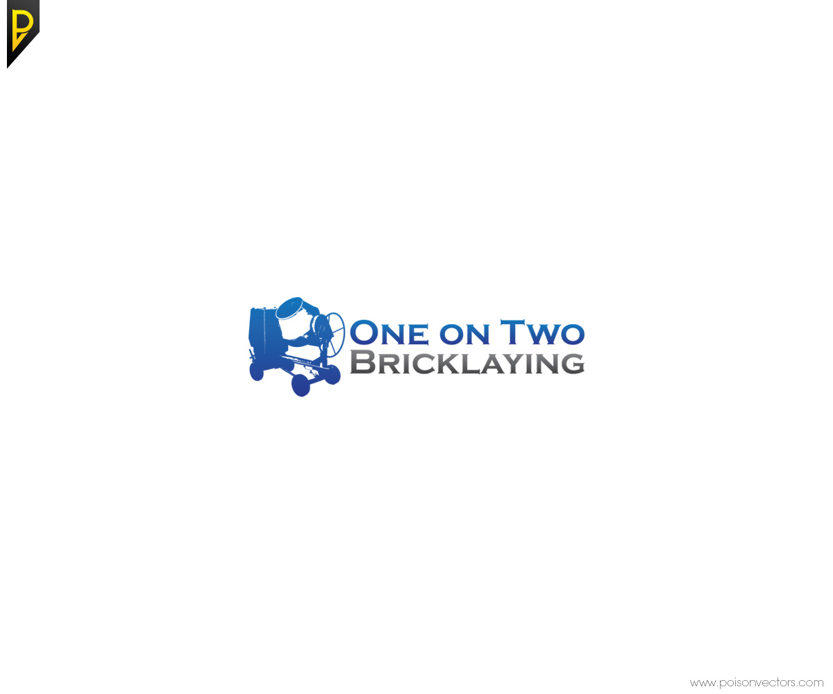Logo Design by poisonvectors for one on two bricklaying | Design #9421977