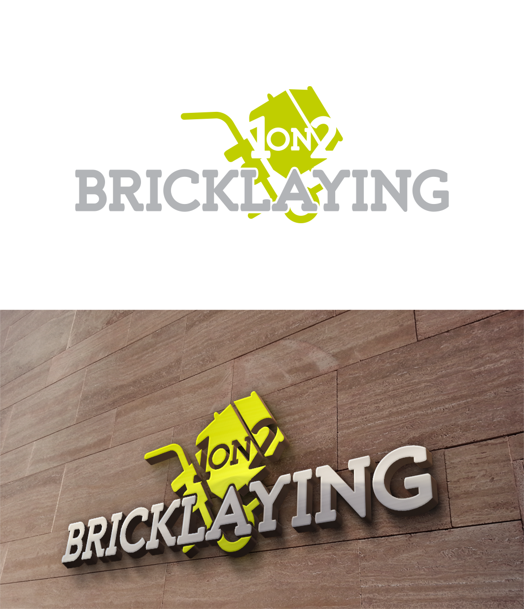 Diseño de Logo por trufya para one on two bricklaying | Diseño #9422649