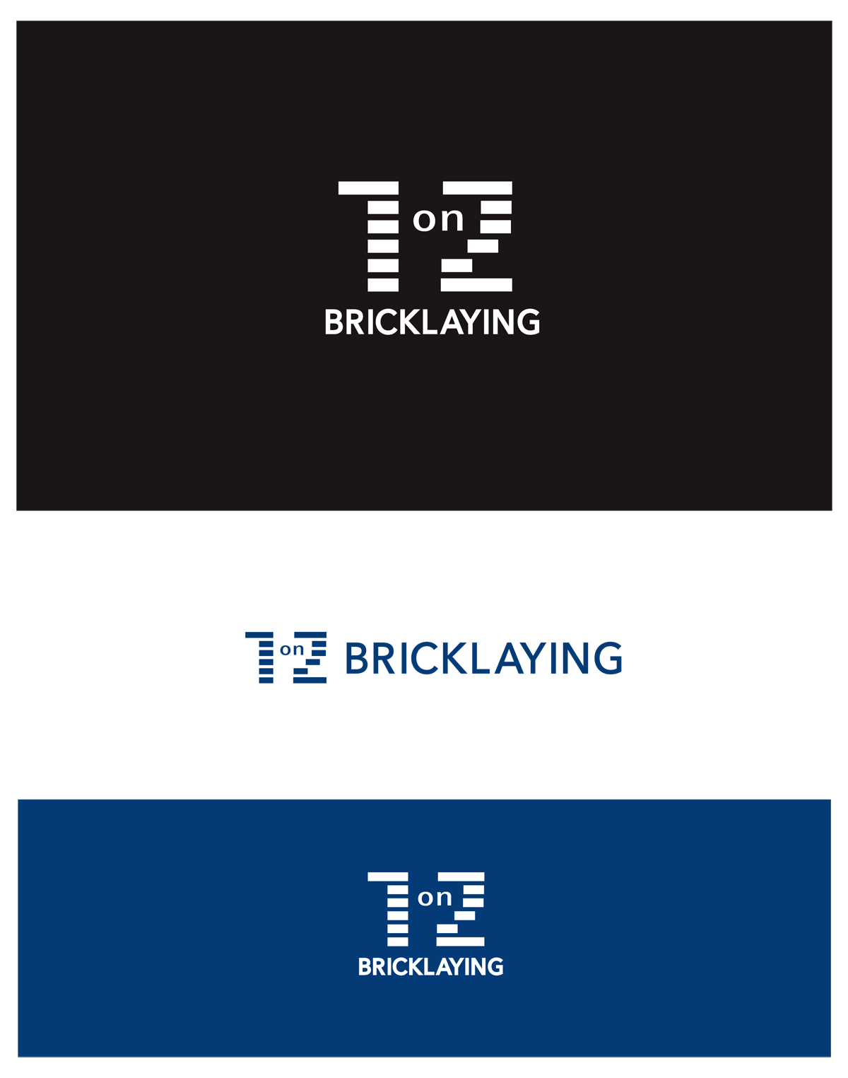 Logo Design by CanDoDesign for one on two bricklaying | Design #9338471