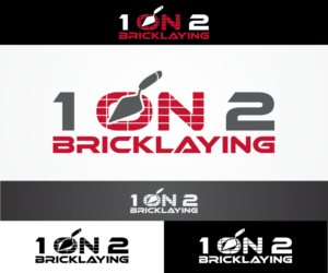 Logo Design by sangeloenriquez for one on two bricklaying | Design #9321665