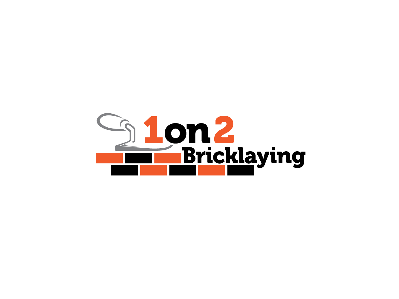 Logo Design by Diniey Zafeerah for one on two bricklaying | Design #9317675