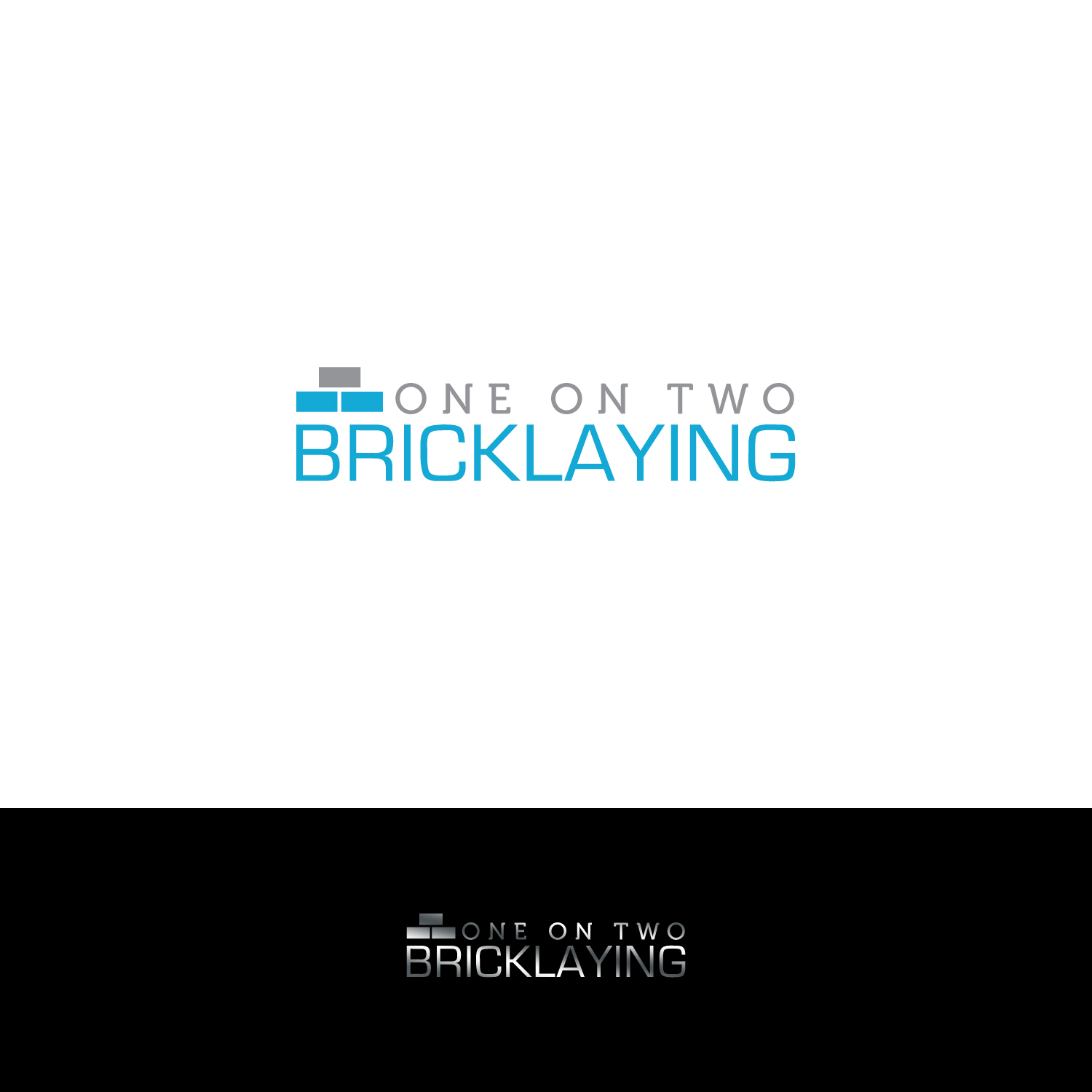Logo Design by GoMedia for one on two bricklaying | Design: #12101888