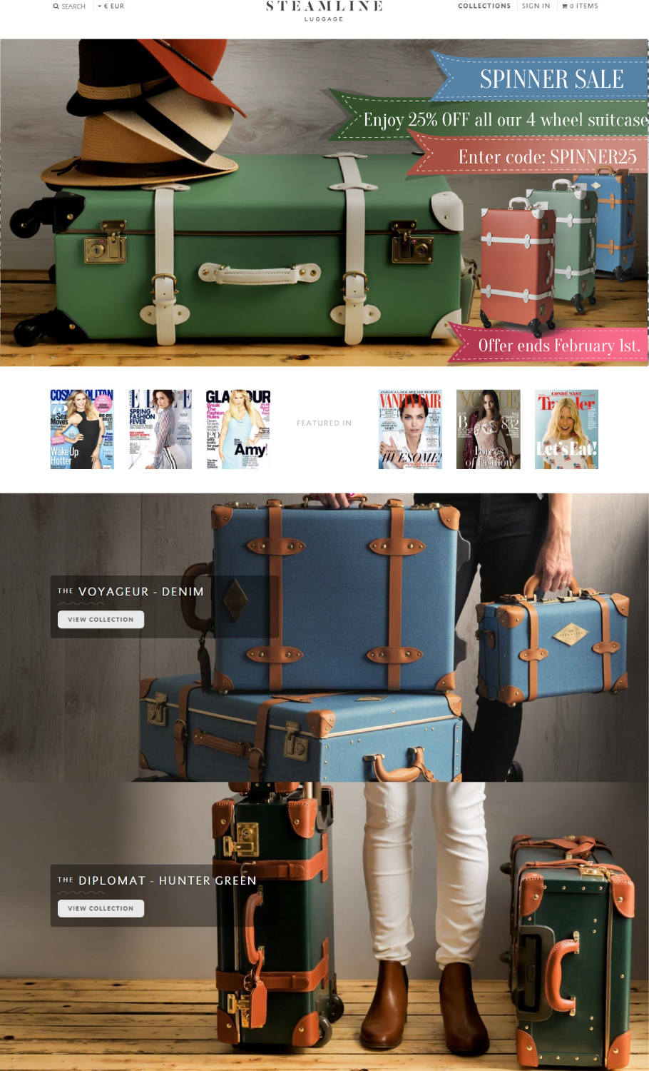 Banner Ad Design by Kristina Andonoff for SteamLine Luggage | Design #9364353