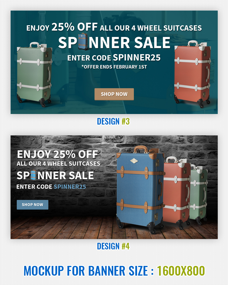 Banner-Design von JustACreative1 für SteamLine Luggage | Design #9341492