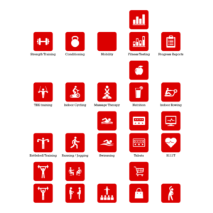 Gym Needs Icons Designed for Infographics on Website | Diseño Infográfico por Rendra Creative Art