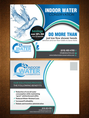 Postcard Design by creative.bugs for Indoor Water Conservation | Design: #9348852