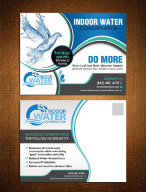 Postcard Design by creative.bugs for Indoor Water Conservation | Design: #9358207